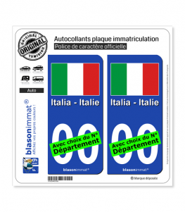 Drapeau italien italien Italie' Autocollant