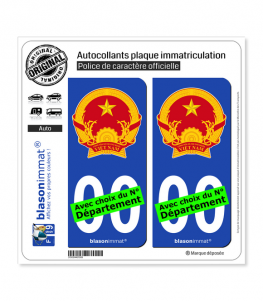 Viêt Nam - Armoiries | Autocollant plaque immatriculation