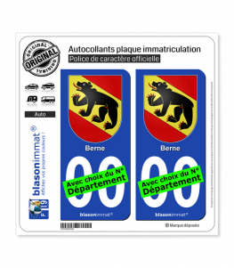 Berne - Armoiries | Autocollant plaque immatriculation