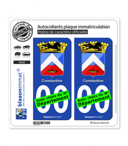 Constantine - Armoiries Coloniales | Autocollant plaque immatriculation