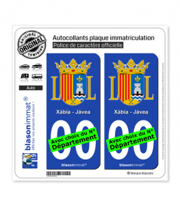 Xàbia - Armoiries (Espagne) | Autocollant plaque immatriculation