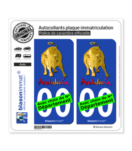 Andalucia - Toro | Autocollant plaque immatriculation