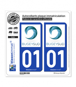 01 Belley - Agglo | Autocollant plaque immatriculation