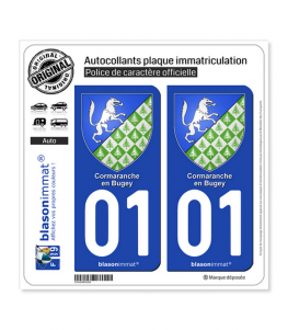 01 Cormaranche-en-Bugey - Armoiries | Autocollant plaque immatriculation