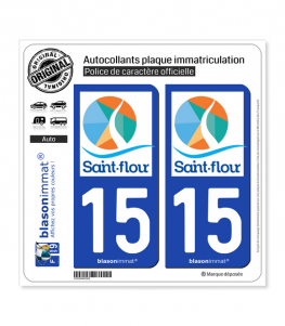 15 Saint-Flour - Agglo | Autocollant plaque immatriculation