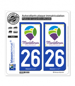 26 Montélimar - Tourisme | Autocollant plaque immatriculation