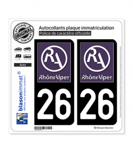 Armoiries II Provence JURA 2 Stickers autocollant plaque immatriculation Auto 