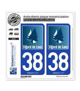 38 Villard-de-Lans - Vercors | Autocollant plaque immatriculation