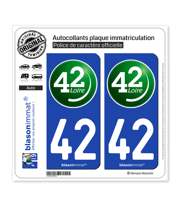 Autocollant Plaque Immatriculation 45 Loiret – Dimensions Officielles, Résistant Lavage Haute Pression