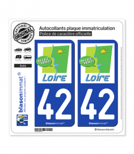 42 Loire - Tourisme | Autocollant plaque immatriculation