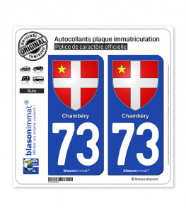 73 Chambéry - Armoiries | Autocollant plaque immatriculation