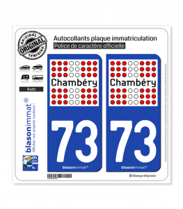 73 Chambéry - Ville | Autocollant plaque immatriculation