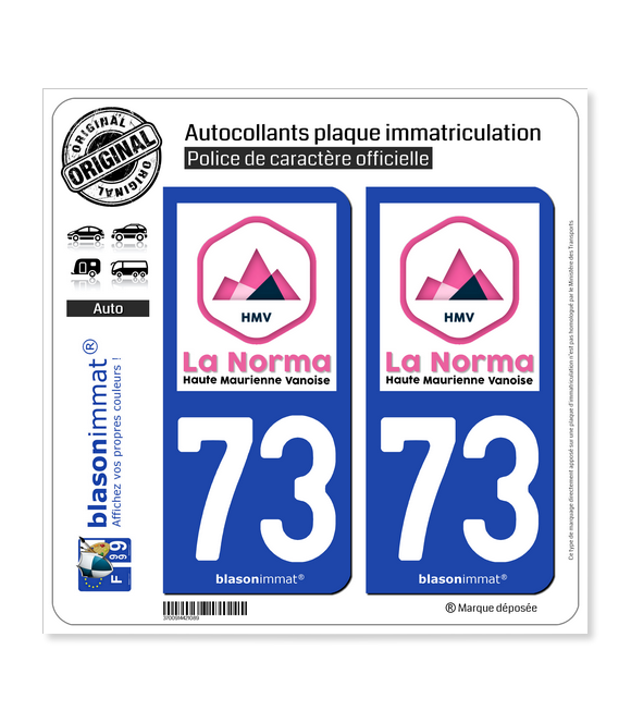73 La Norma - Station | Autocollant plaque immatriculation