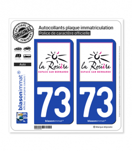 73 La Rosière - Station | Autocollant plaque immatriculation