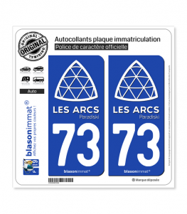73 Les Arcs - Paradiski | Autocollant plaque immatriculation