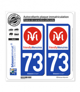 73 Les Menuires - Station | Autocollant plaque immatriculation