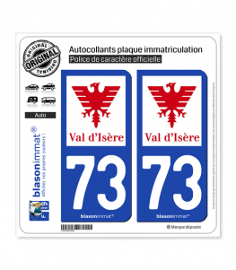 73 Val-d'Isère - Station | Autocollant plaque immatriculation