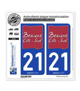21 Beaune - Agglo | Autocollant plaque immatriculation