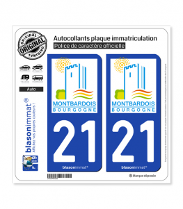 21 Montbard - Tourisme | Autocollant plaque immatriculation