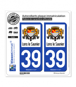 39 Lons-le-Saunier - Ville | Autocollant plaque immatriculation