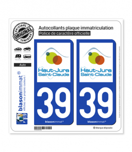 39 Saint-Claude - Tourisme | Autocollant plaque immatriculation