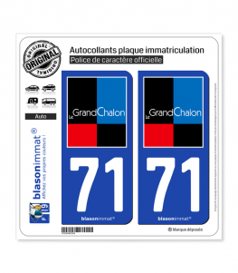 71 Chalon-sur-Saône - Agglo | Autocollant plaque immatriculation