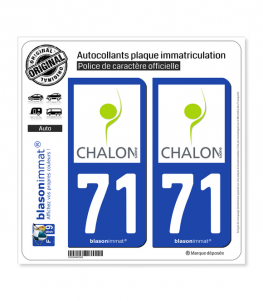71 Chalon-sur-Saône - Pays | Autocollant plaque immatriculation