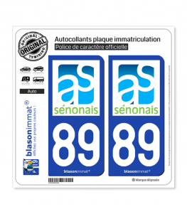 89 Sens - Agglo | Autocollant plaque immatriculation