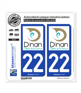 22 Dinan - Tourisme | Autocollant plaque immatriculation