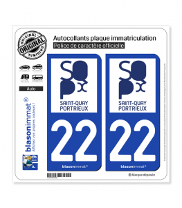 22 Saint-Quay-Portrieux - Ville | Autocollant plaque immatriculation