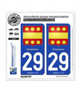 29 Gouesnou - Armoiries | Autocollant plaque immatriculation