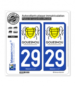 29 Gouesnou - Commune | Autocollant plaque immatriculation