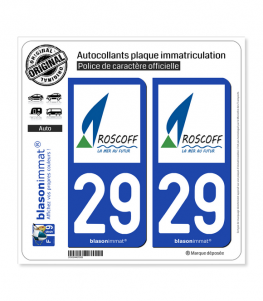 29 Roscoff - Commune | Autocollant plaque immatriculation