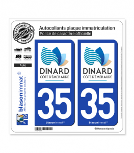 35 Dinard - Tourisme | Autocollant plaque immatriculation