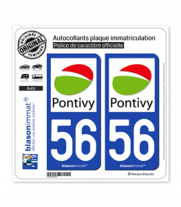 56 Pontivy - Agglo | Autocollant plaque immatriculation
