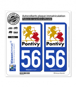 56 Pontivy - Tourisme | Autocollant plaque immatriculation