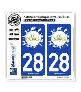 28 Perche - Pays | Autocollant plaque immatriculation