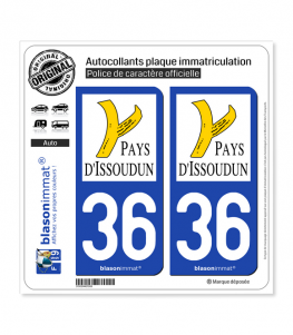 36 Issoudun - Agglo | Autocollant plaque immatriculation