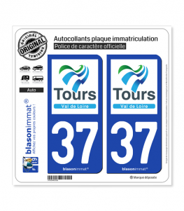 37 Tours - Agglo | Autocollant plaque immatriculation