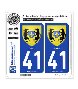 41 Blois - Armoiries | Autocollant plaque immatriculation