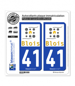41 Blois - Agglo | Autocollant plaque immatriculation
