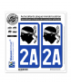 2A Corse - LogoType | Autocollant plaque immatriculation