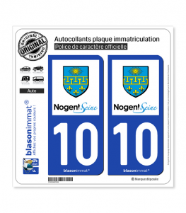 10 Nogent-sur-Seine - Ville | Autocollant plaque immatriculation