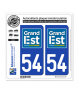 54 Grand Est - LogoType | Autocollant plaque immatriculation