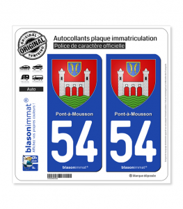 54 Pont-à-Mousson - Armoiries | Autocollant plaque immatriculation