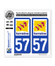 57 Lorraine - LogoType | Autocollant plaque immatriculation
