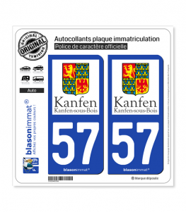 57  Kanfen - Commune | Autocollant plaque immatriculation