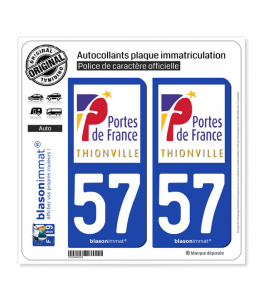 57 Thionville - Agglo | Autocollant plaque immatriculation