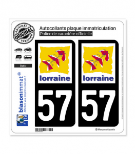 57 Lorraine - LogoType | Autocollant plaque immatriculation