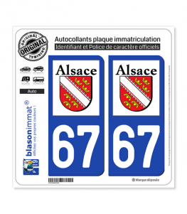 67 Alsace - LogoType | Autocollant plaque immatriculation
